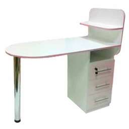 Маникюрный стол Овал, складная столешница, белый