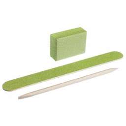 Набор одноразовый для маникюра зеленый (пилочка, баф, апельсиновая палочка) купить в официальном магазине KODI Professional