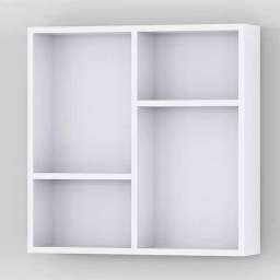 Полиця настінна для книг, сувенірів Віконця, комплект із 2 штук, біла купить в официальном магазине KODI Professional