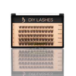 Натисніть для збільшення зображення Накладні вії DIY LASHES 03B C 0,07 (8 mm - 1, 10 mm - 2, 12 mm - 1, 14 mm - 1)
