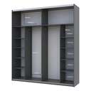 Шафа-купе двохдверна Doros G-Caiser 220х60х240 см Графіт/Дуб крафт білий/Графіт (DRS-011025) фото 2