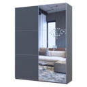 Шафа-купе двохдверна Doros G-Caiser 160х60х240 см Графіт/1 Дзеркало (DRS-011032) фото 2