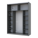 Шафа-купе двохдверна Doros G-Caiser 180х60х240 см Графіт (DRS-011034) фото 3
