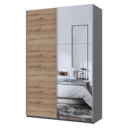 Шафа-купе двохдверна Doros G-Caiser 160х60х240 см Графіт/Дуб евок/1 Дзеркало (DRS-011038) фото 3