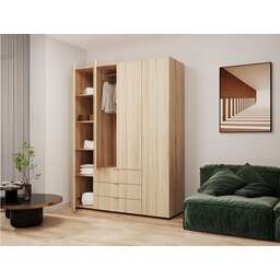 Купить Шафа розпашна для одягу Doros Гелар 155х49,5х203,4 см Дуб сонома (DRS-011102)