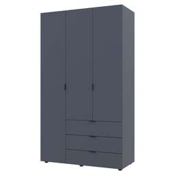 Купить Шафа розпашна для одягу Doros Гелар 116,2х49,5х203,4 см Графіт (DRS-011108)