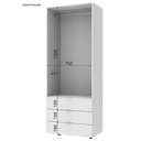 Комплект шаф для одягу Doros Гелар (2 шт.) 155х49,5х203,4 см Графіт (DRS-011117) фото 2