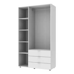 Купить Шафа розпашна для одягу Doros Гелар 116,2х49,5х203,4 см Білий (DRS-011169)