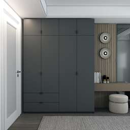 Купить Шафа розпашна с антресолью Doros Лукас 180х50х240 см Графіт (DRS-011192)