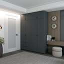 Шафа розпашна с антресолью Doros Лукас 180х50х240 см Графіт (DRS-011192) фото