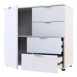 Купить Комод у вітальню Doros Рон 1 80х38х81 см Білий (DRS-011292)