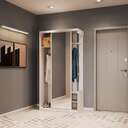 Передпокій з дзеркалом Doros City One Door 110х45х210 см Білий (DRS-011404) фото