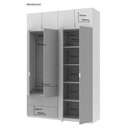 Шафа розпашна с антресолью Doros Лукас 160х50х240 см Білий (DRS-011193) фото 3