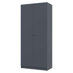 Купить Шафа розпашна з полицями Doros Промо 90х48х204 см Графіт (DRS-011202)