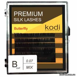 Ресницы изгиб B 0.07 (6 рядов: 10-2,11-2,12-2), упаковка Butterfly купить в официальном магазине KODI Professional