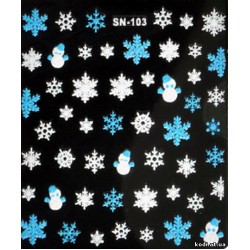 Стикер сніжинки 103 (білі та блакитні) купить в официальном магазине KODI Professional