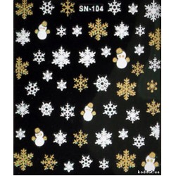 Стикер сніжинки 104 (білі та золоті) купить в официальном магазине KODI Professional